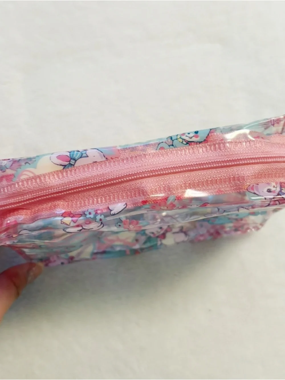 Japanese Kawaii PVC Clear Swimmer Waterproof Toiletry Cosmetics Small Pouch